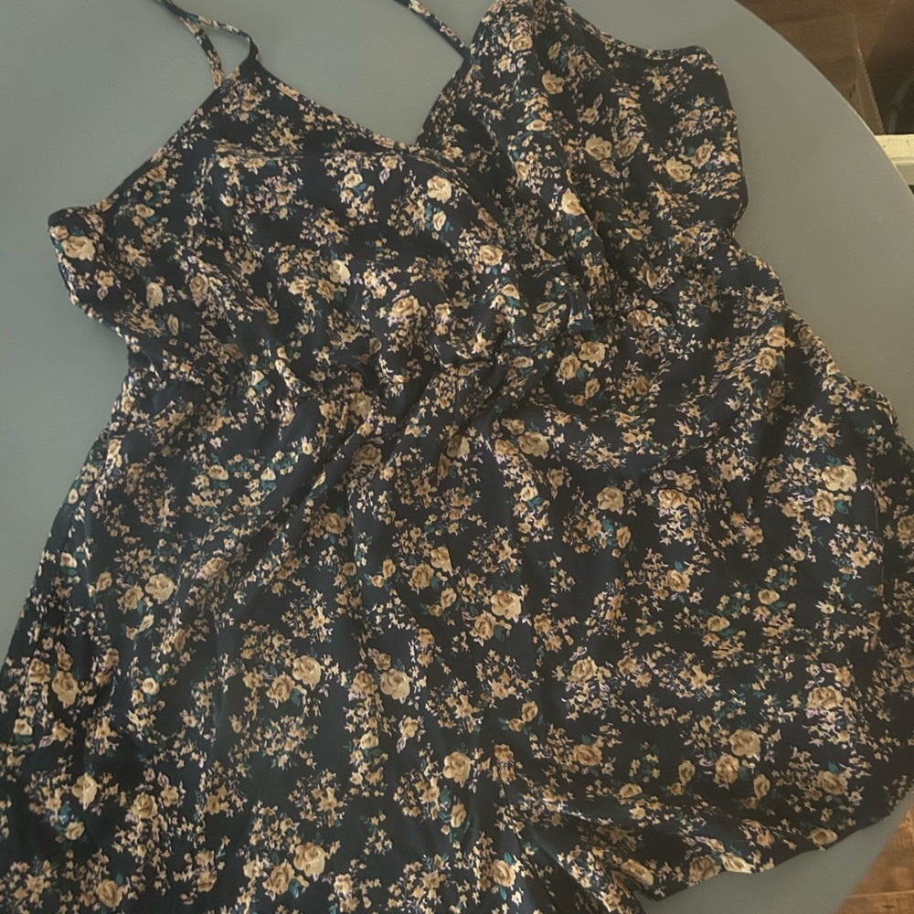 Floral Spaghetti Strap Romper